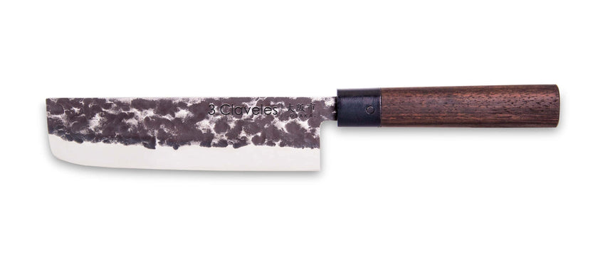 Couteau nakiri 3 Claveles Osaka 18 cm forgé main avec manche en grenadille