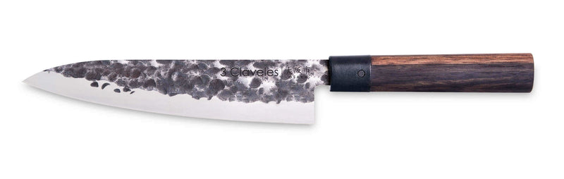 Couteau de chef 3 Claveles Osaka 20cm forgé main manche grenadille