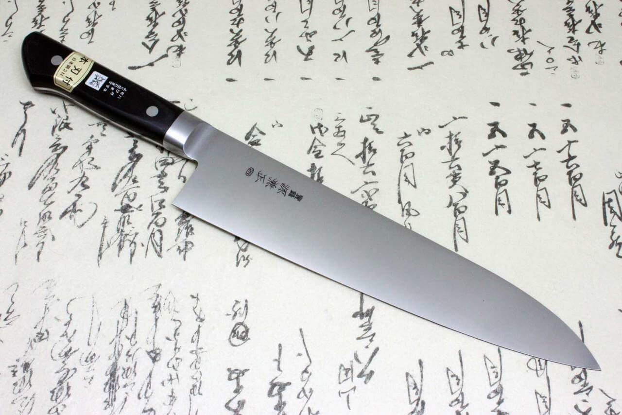 Couteau de chef 27cm Japan Kanetsune acier carbone 2N