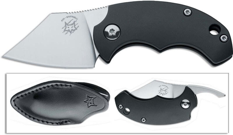 Couteau pliant FOX Bastinelli FX-519B BB Drago noir 6,5cm + étui