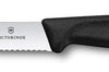 Couteau à fromage/saucisson Victorinox Swissclassic lame crantée 2 pointes 11cm