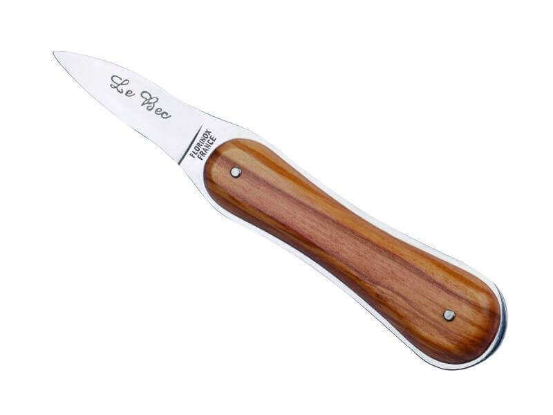 Couteau à huîtres Florinox "Le Bec" bois d'olivier et inox