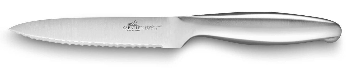 Couteau universel Sabatier Fuso Nitro+ lame dentelée Sandvik 12cm tout inox