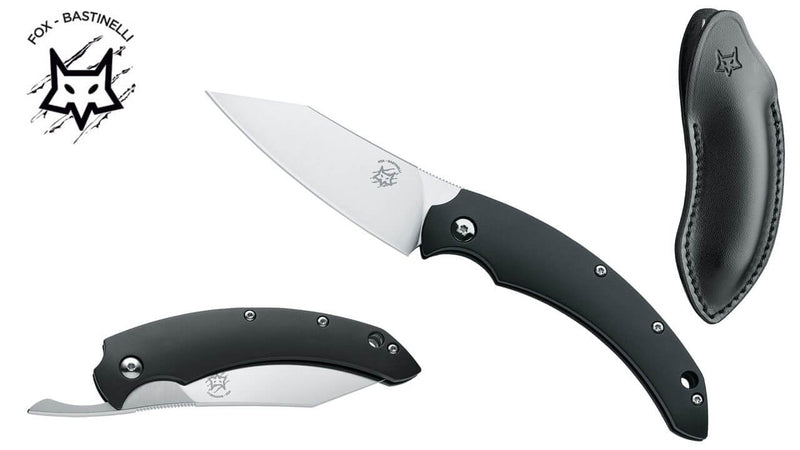 Couteau pliant FOX Bastinelli FX-518B noir Compact Dragotac 11cm + étui