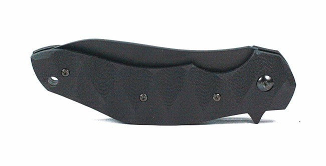 Couteau pliant Ansø FOX Fx-302 G10 manche noir 12cm ondulé + étui