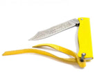 Couteau pliant Douk-Douk 815 acier inox manche métal jaune chromé 11cm