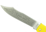 Couteau pliant Douk-Douk 815 acier inox manche métal jaune chromé 11cm