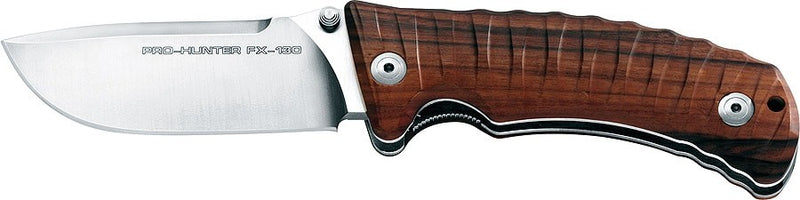 Couteau pliant de chasse FOX PRO Hunter FX-130 manche 12cm bois du désert