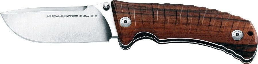 Couteau pliant de chasse FOX PRO Hunter FX-130 manche 12cm bois du désert