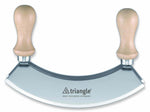 Hachoir berçoir Triangle poignées en hêtre double lame 23cm