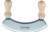 Hachoir berçoir Triangle poignées en hêtre double lame 23cm
