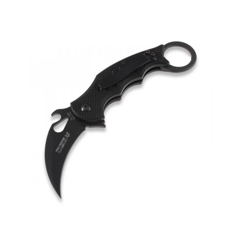 Couteau pliant FOX Military FX-599 Karambit manche G10 noir 10cm