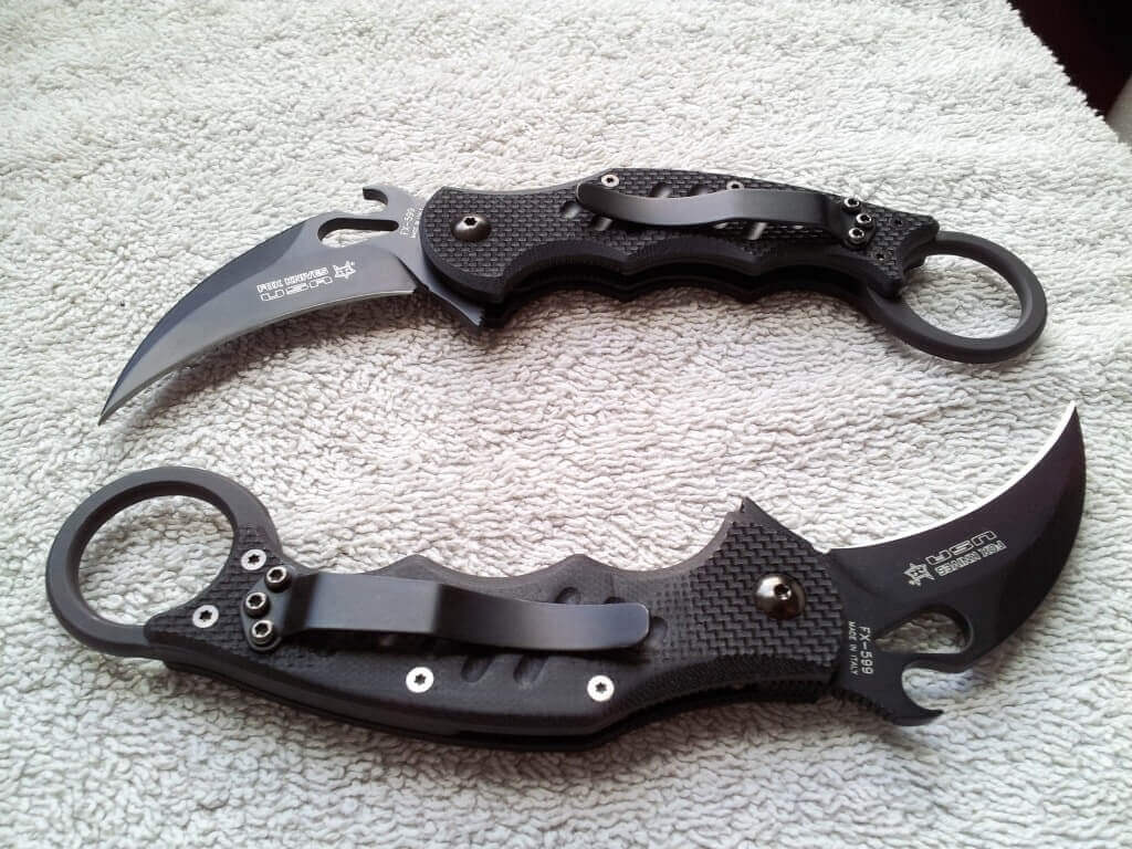 Couteau pliant FOX Military FX.479 Karambit manche G10 noir 11.5cm