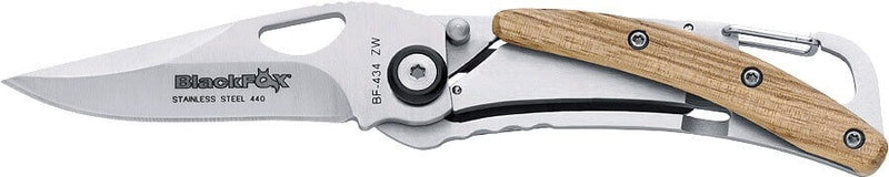 Couteau pliant BLACK FOX BF-434 habillage zebrano 9cm mousqueton