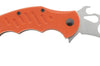 Couteau pliant FOX FX-599TK Military Training Karambit manche G10 orange 10 cm