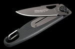Couteau pliant Black FOX BF-81 à dents manche 10.5 cm Zytel noir