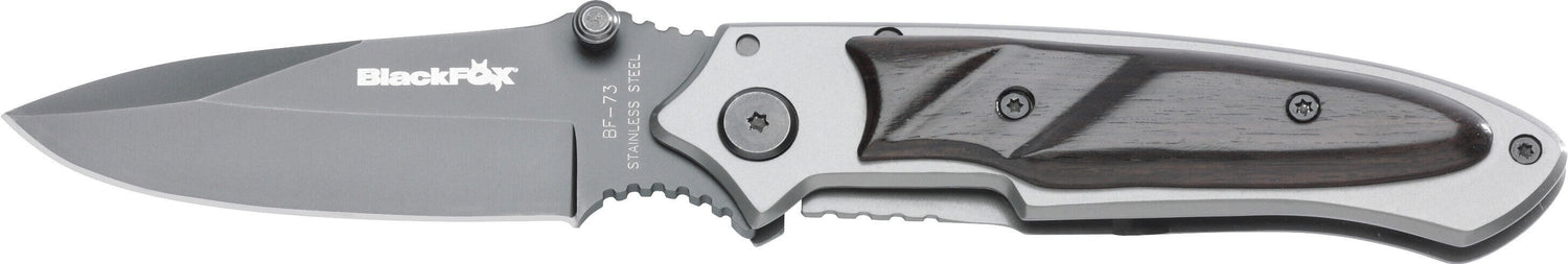Couteau pliant Black FOX BF-73 revêtement titane manche bois de santal 11cm