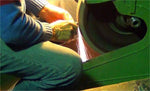 Couteau pliant OTTER Mercator K55K acier inox manche gravé métal noir 11cm