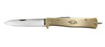 Couteau pliant OTTER Mercator acier inox manche laiton gravé 11cm