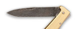 Couteau pliant OTTER Mercator acier damas 256 couches manche laiton 11cm