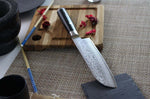 Couteau santoku japonais Satake Cutlery Helios 17cm damas 69 couches