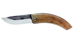 Couteau pliant Lo Pastre carbone semi-brut manche corne de bélier 12cm