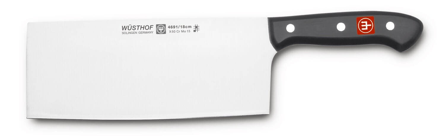 Coffret 3 pièces Wusthof Gourmet couteau de chef chinois + santoku + ciseaux