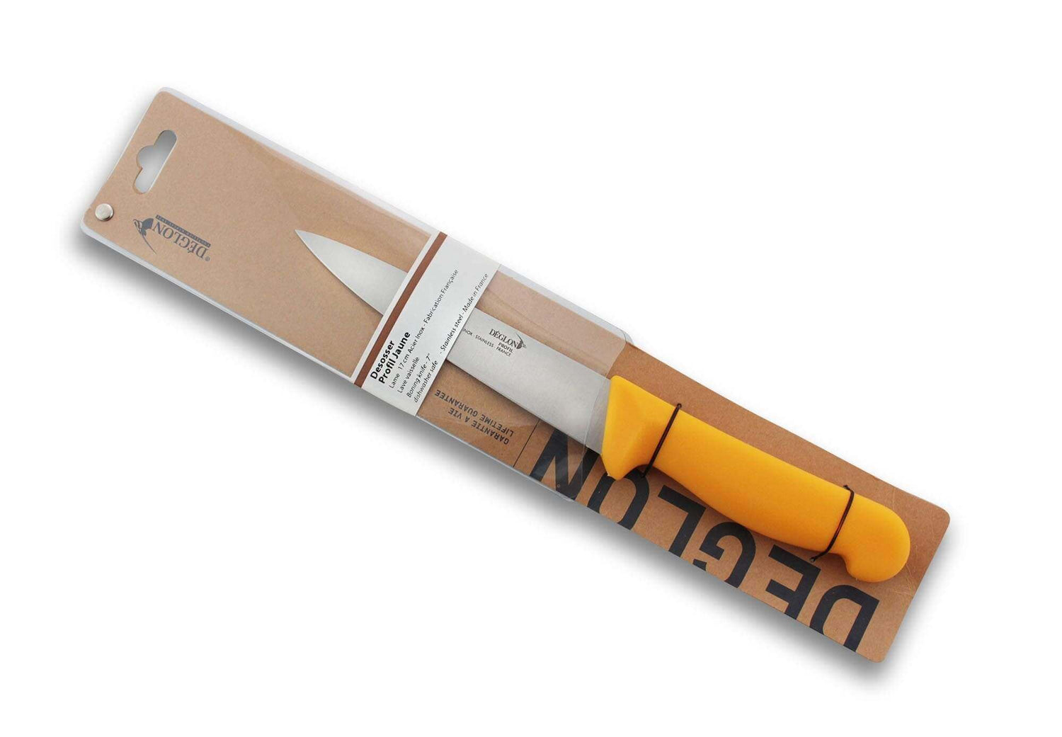 Couteau à saigner professionnel Déglon Profil lame 14cm - manche jaune