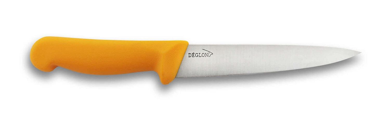 Couteau à saigner professionnel Déglon Profil lame 14cm - manche jaune