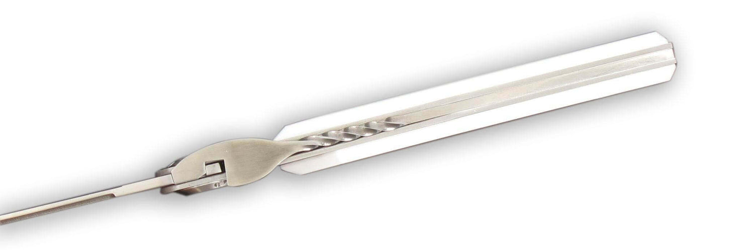 Couteau pliant Actilam T3 lame forgée manche corian blanc 11cm