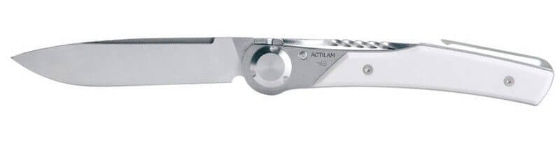 Couteau pliant Actilam T3 lame forgée manche corian blanc 11cm