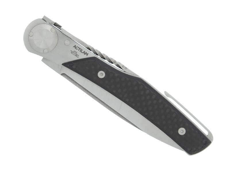 Couteau pliant Actilam T3 lame forgée manche fibre de carbone 11cm