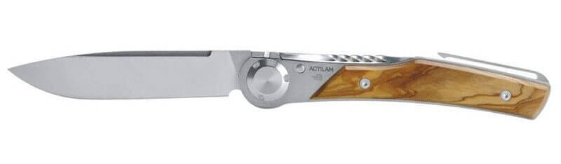 Couteau pliant Actilam T3 lame forgée manche bois d'olivier 11cm