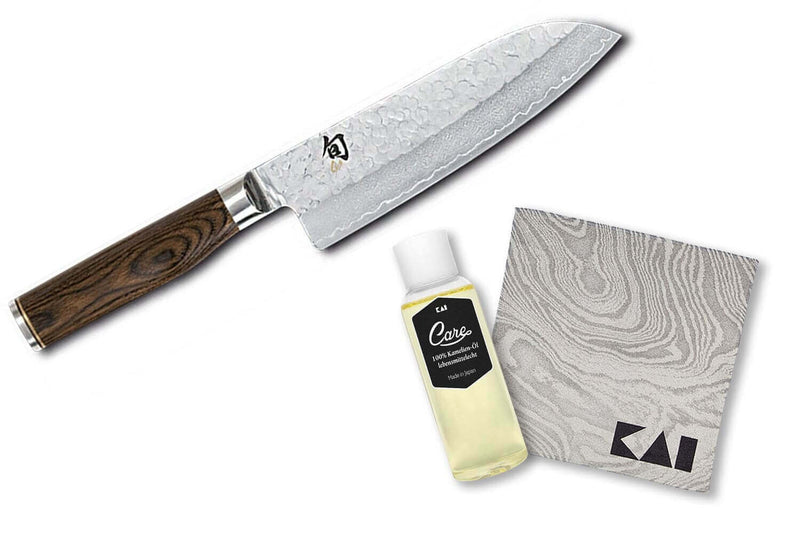 Couteau santoku Kai Shun Premier Tim Malzer 18cm + kit de soin