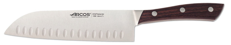 Couteau Santoku forgé Arcos Natura alvéolé 18cm palissandre