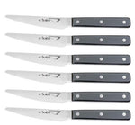 Coffret 6 couteaux à steak Au Nain Scalène 11cm micro-denté manches gris
