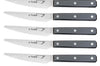 Coffret 6 couteaux à steak Au Nain Scalène 11cm micro-denté manches gris