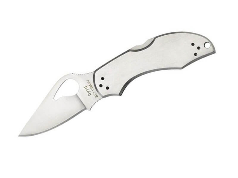 Couteau pliant Spyderco BYRD Robin 2 tout inox 8.5cm