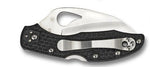 Couteau pliant Spyderco BYRD Hawkbill lame à dents manche noir 10cm