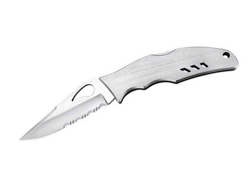 Couteau pliant Spyderco BYRD Flight à dents tout inox 12cm