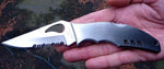 Couteau pliant Spyderco BYRD Flight à dents tout inox 12cm
