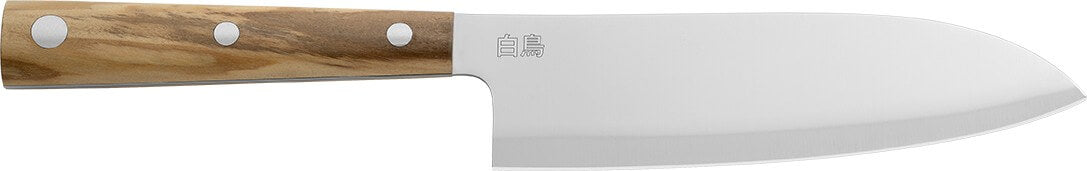 Couteau Santoku Due Cigni Hakucho 18cm manche olivier