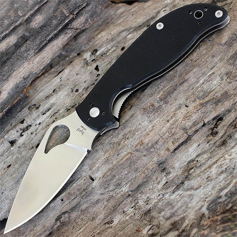Couteau pliant Spyderco BYRD Raven 2 manche G10 11cm