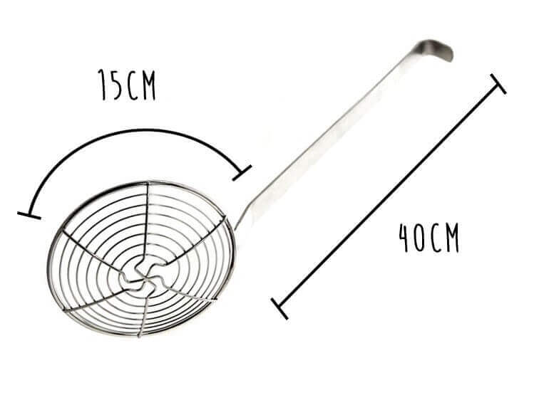 Ecumoire à friture en inox - Diamètre 15cm