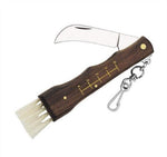 Couteau à champignon Herbertz 251411 inox manche bois 11cm + brosse