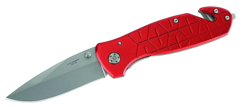 Couteau pliant Herbertz 200911 manche rouge 12cm + fonctions sécurité