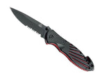 Couteau pliant Puma Tec 319911 à dents manche alu 11cm + fonctions secours