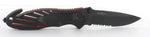 Couteau pliant Puma Tec 319911 à dents manche alu 11cm + fonctions secours