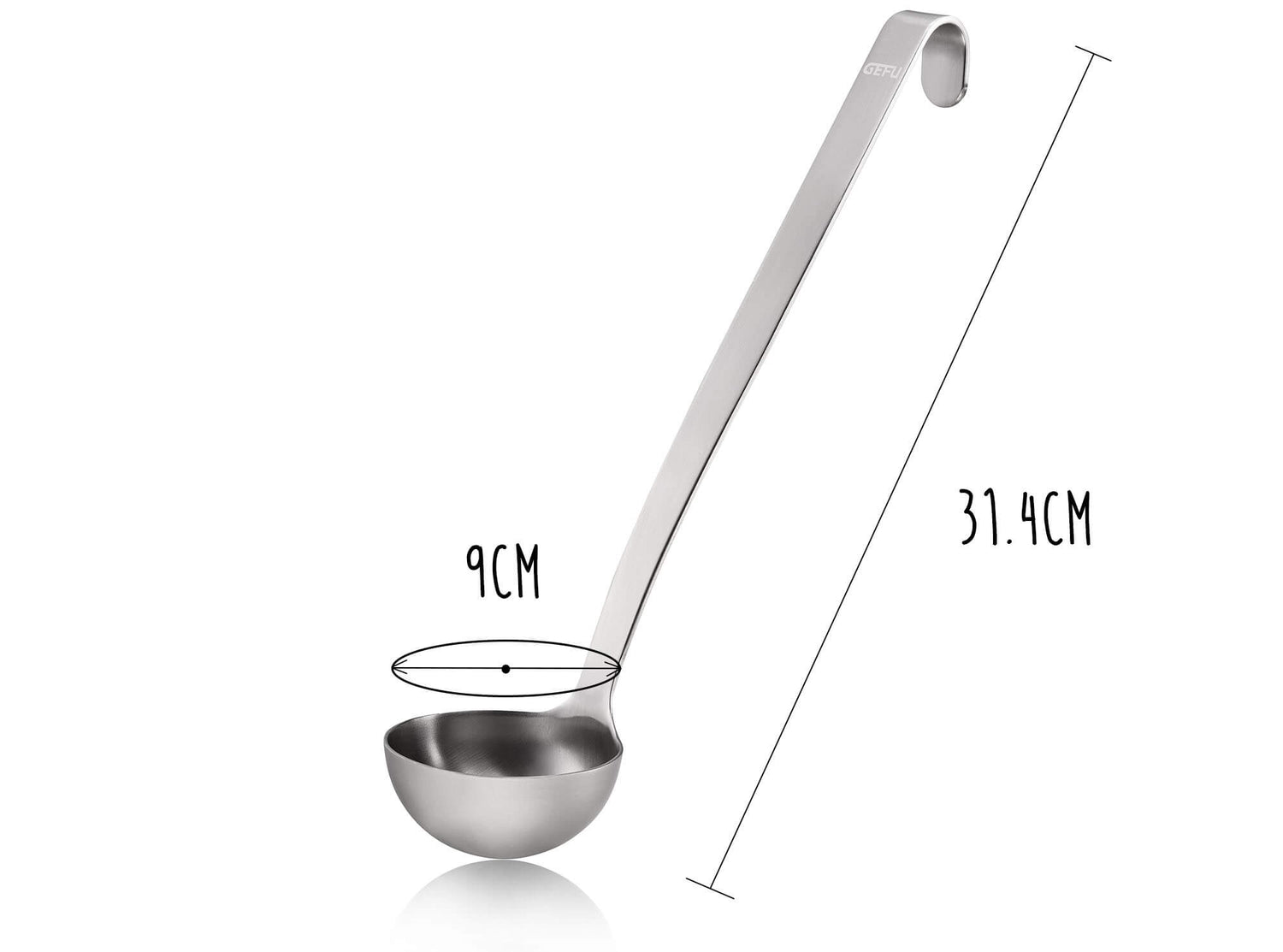 Louche Gefu Baseline 15cl acier inox - Diamètre pochon 9cm