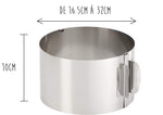Cercle à gâteaux extensible Gefu Tondo XXL hauteur 10cm